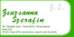 zsuzsanna szerafin business card